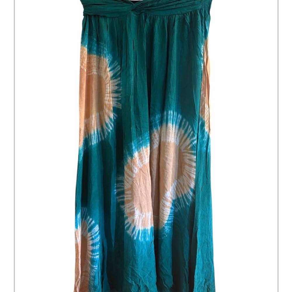 Indah Teal and Tan Maxi 👗